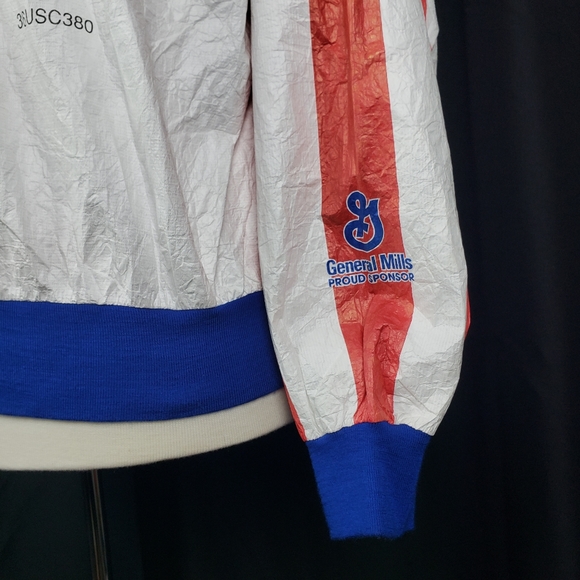 Vintage Dupont General Mills USA Olympic All Over Print Flag Bomber Jacket - Picture 5 of 7